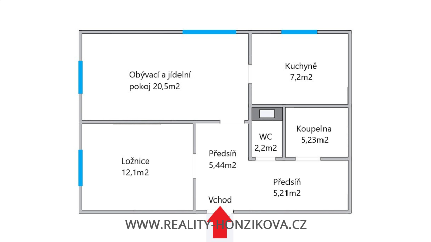 Prodej, byt 2+kk, 58m2, U Velkého rybníka, Plzeň - město