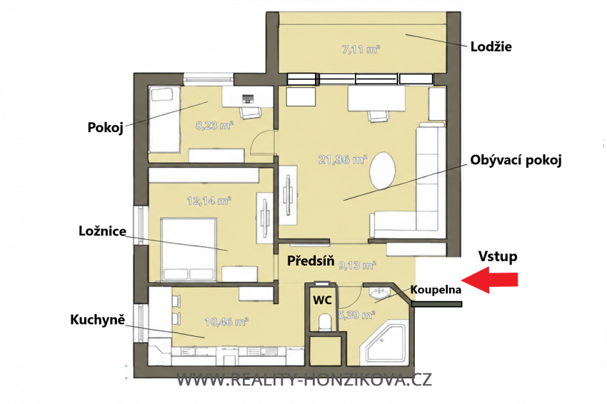 Prodej, byt 3+1+L, 75m2, ul. Sokolovská, Plzeň - město